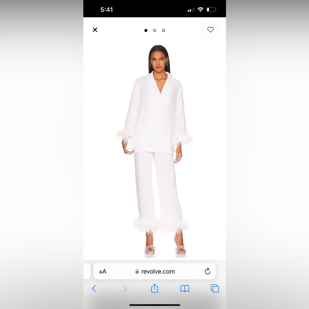 Sleeper Double Feather-trimmed PJs